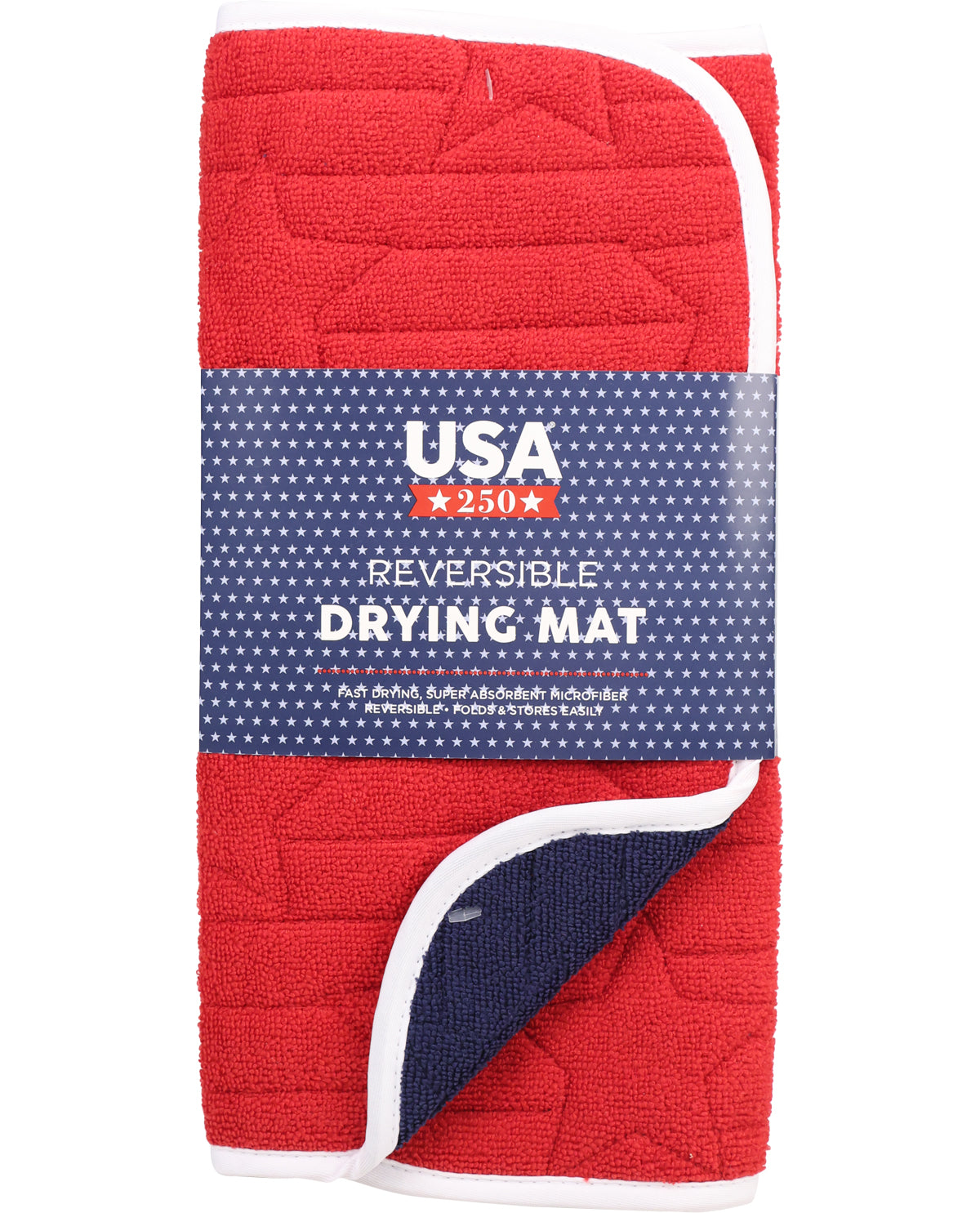 Stars Stripes Americana Red Drying Mat