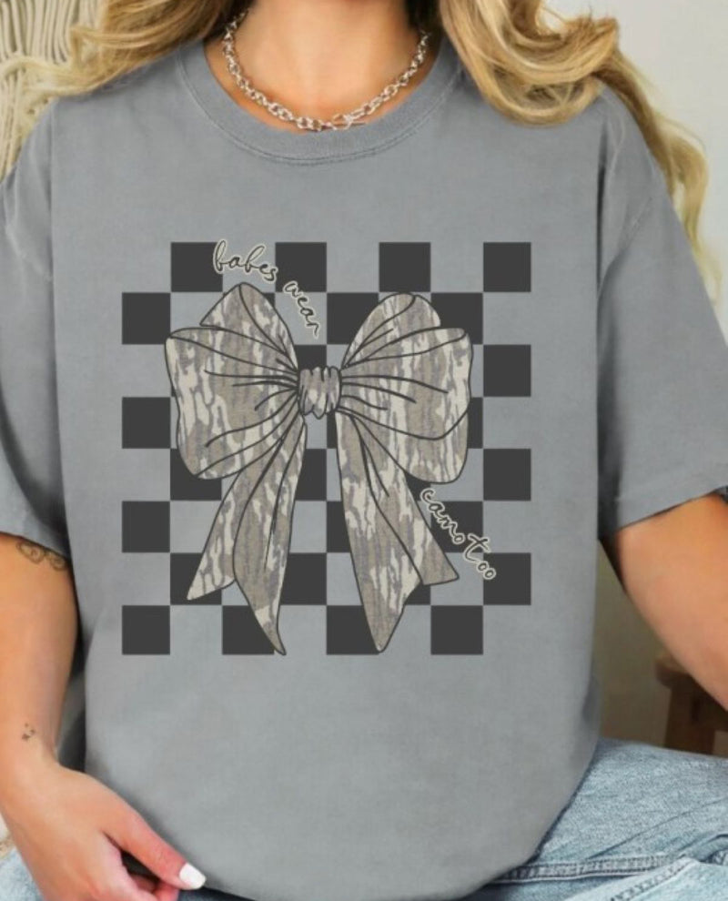 Camo With Checkerboard Tee