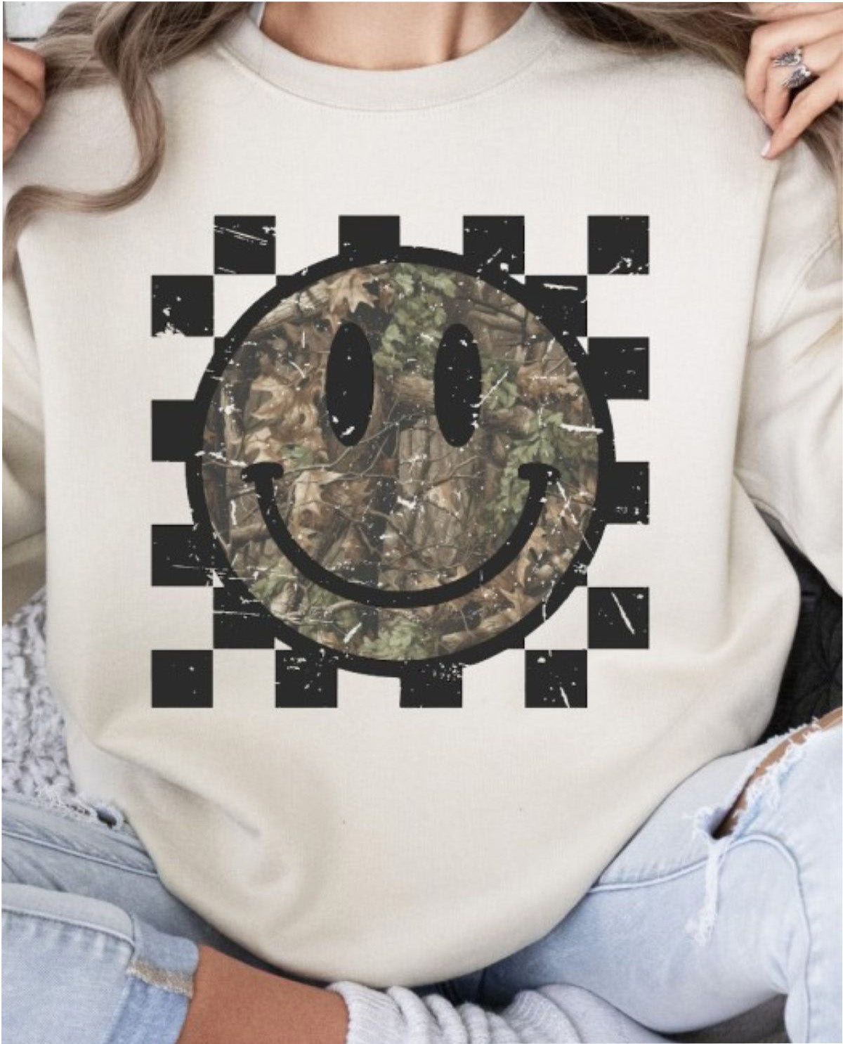 Camo Simley Face Tee