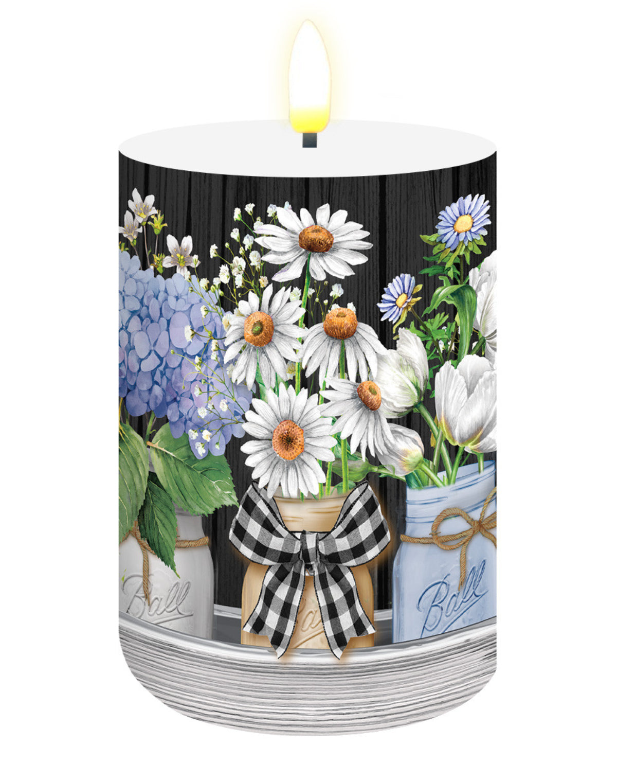 Crated Mason Jars Flameless Candle