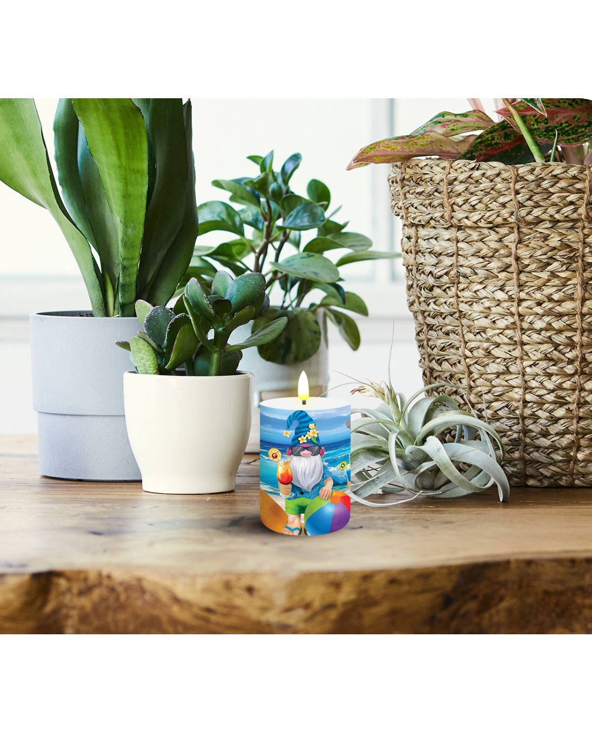Summer Gnome Flameless Candle