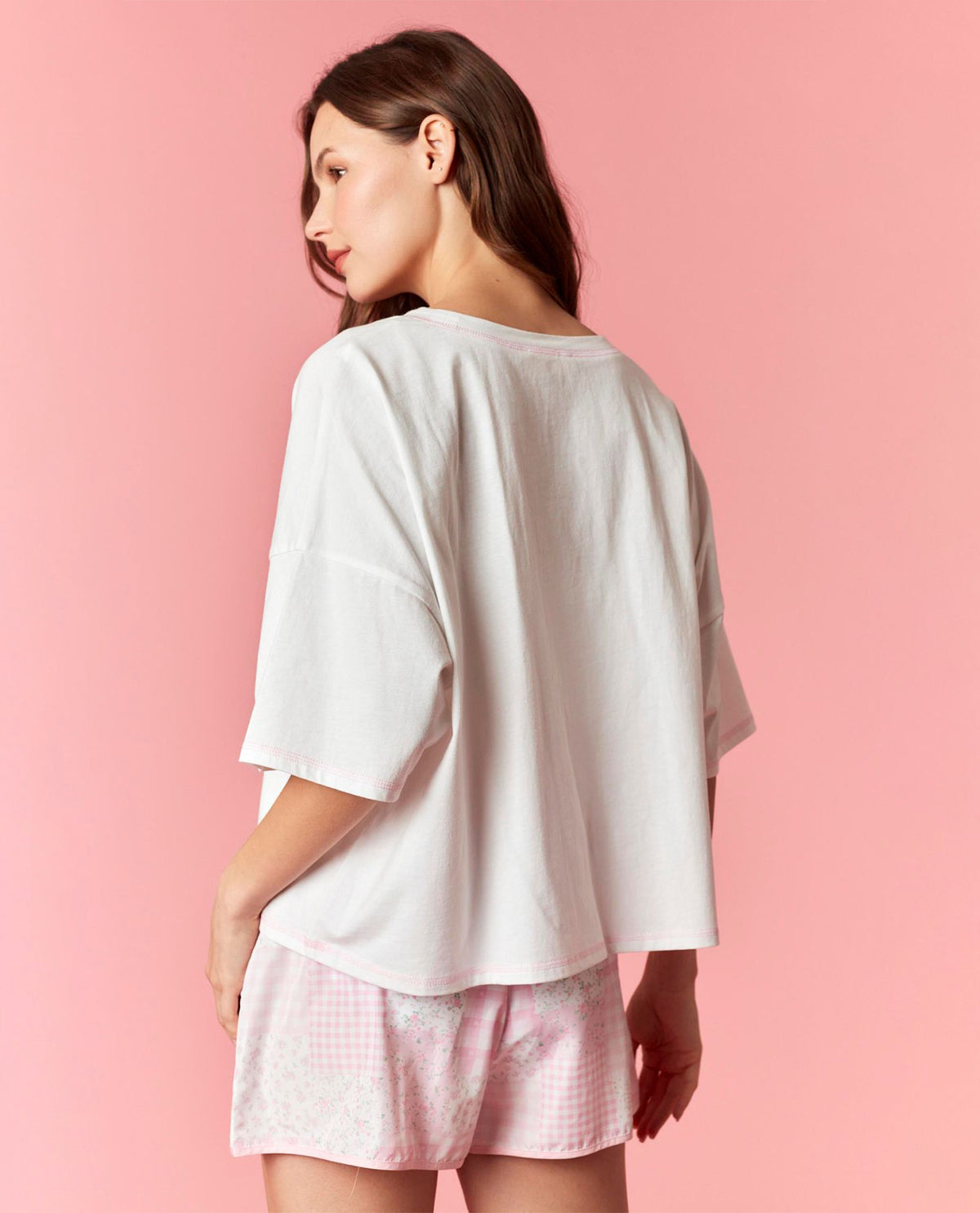 Peach Love 3 Bunny Top White