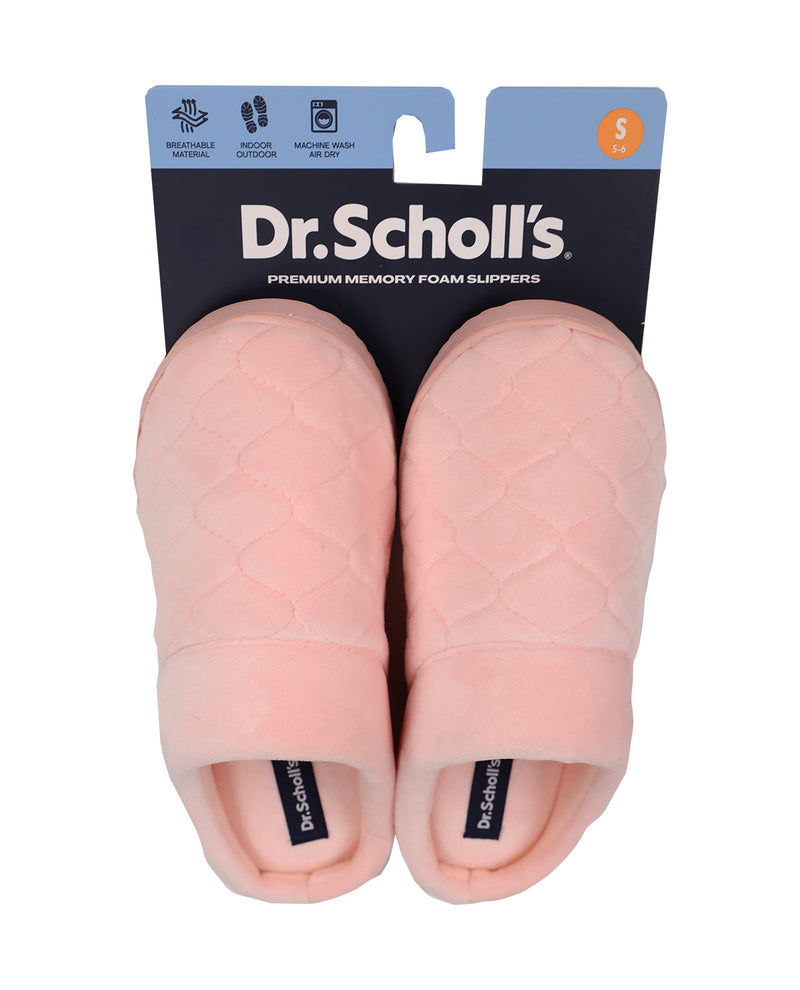 Dr. Scholls Quilted Velour Clog Slippers