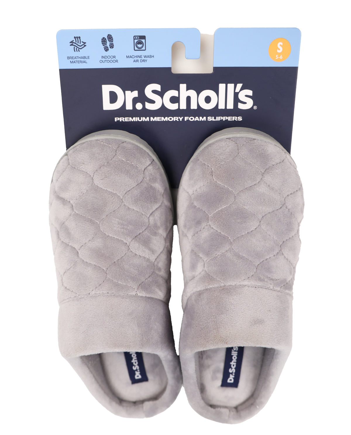 Dr. Scholls Quilted Velour Clog Slippers