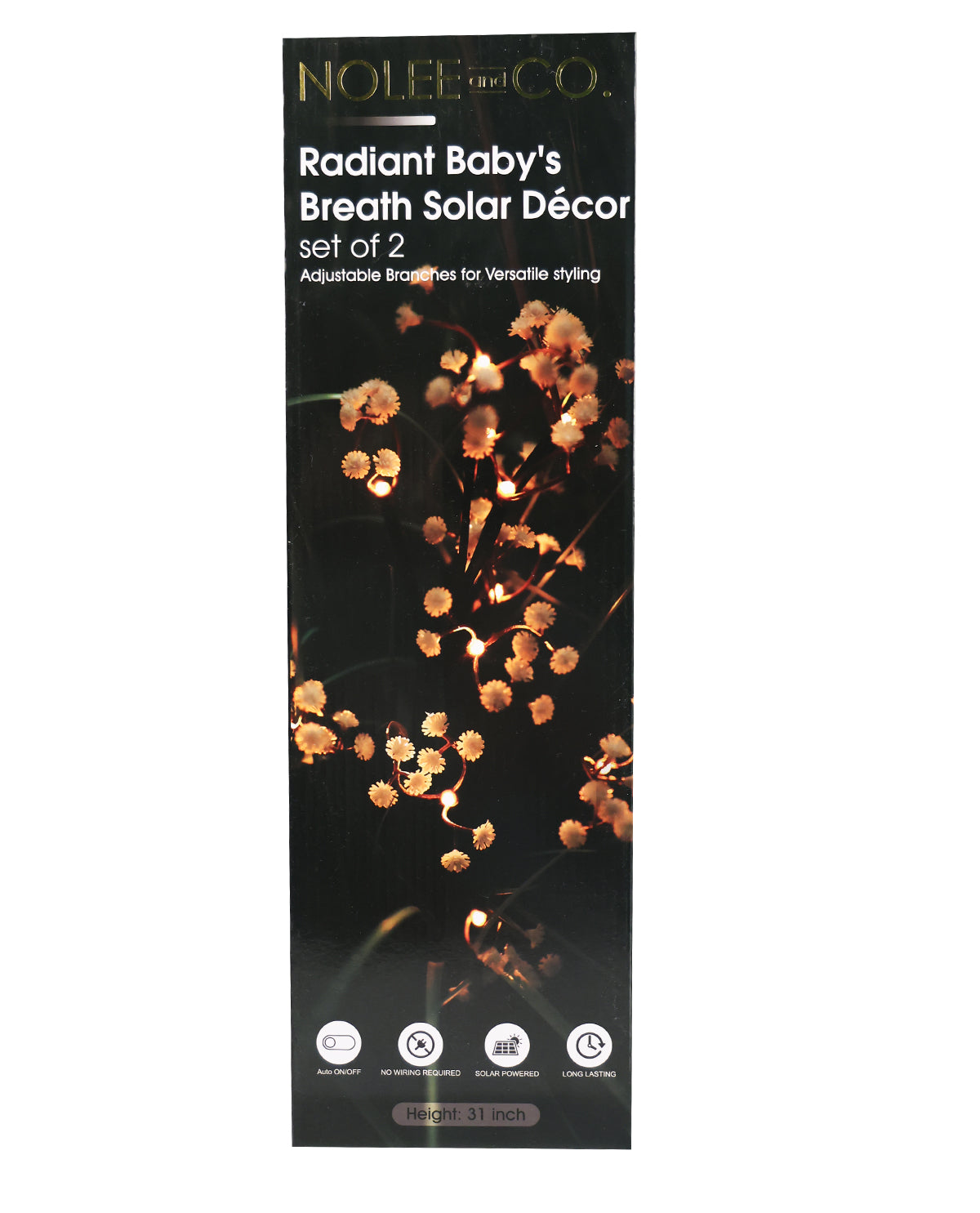 Baby's Breath Branch LED Solar Stake