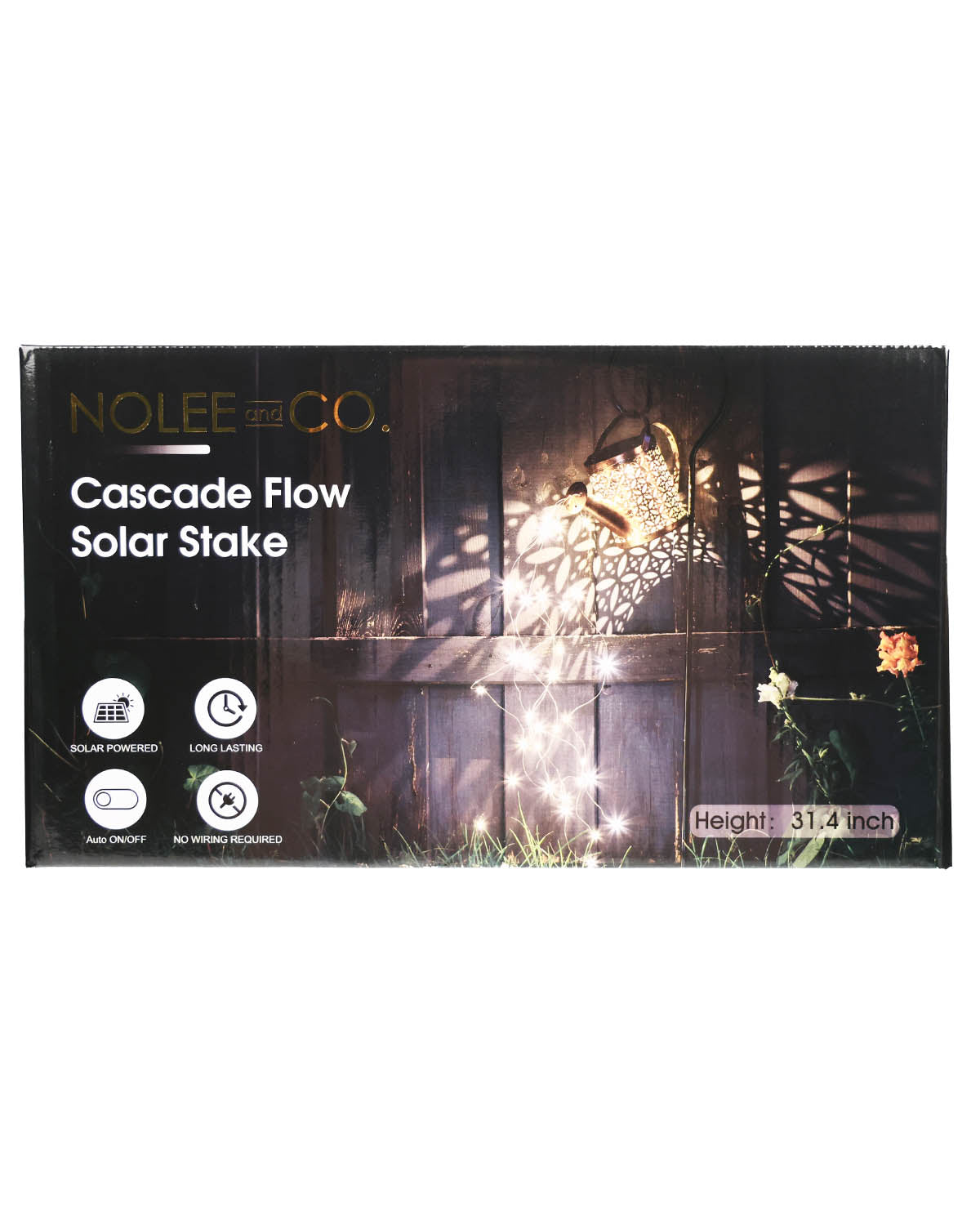 Cascade Flow Metal Solar Decor