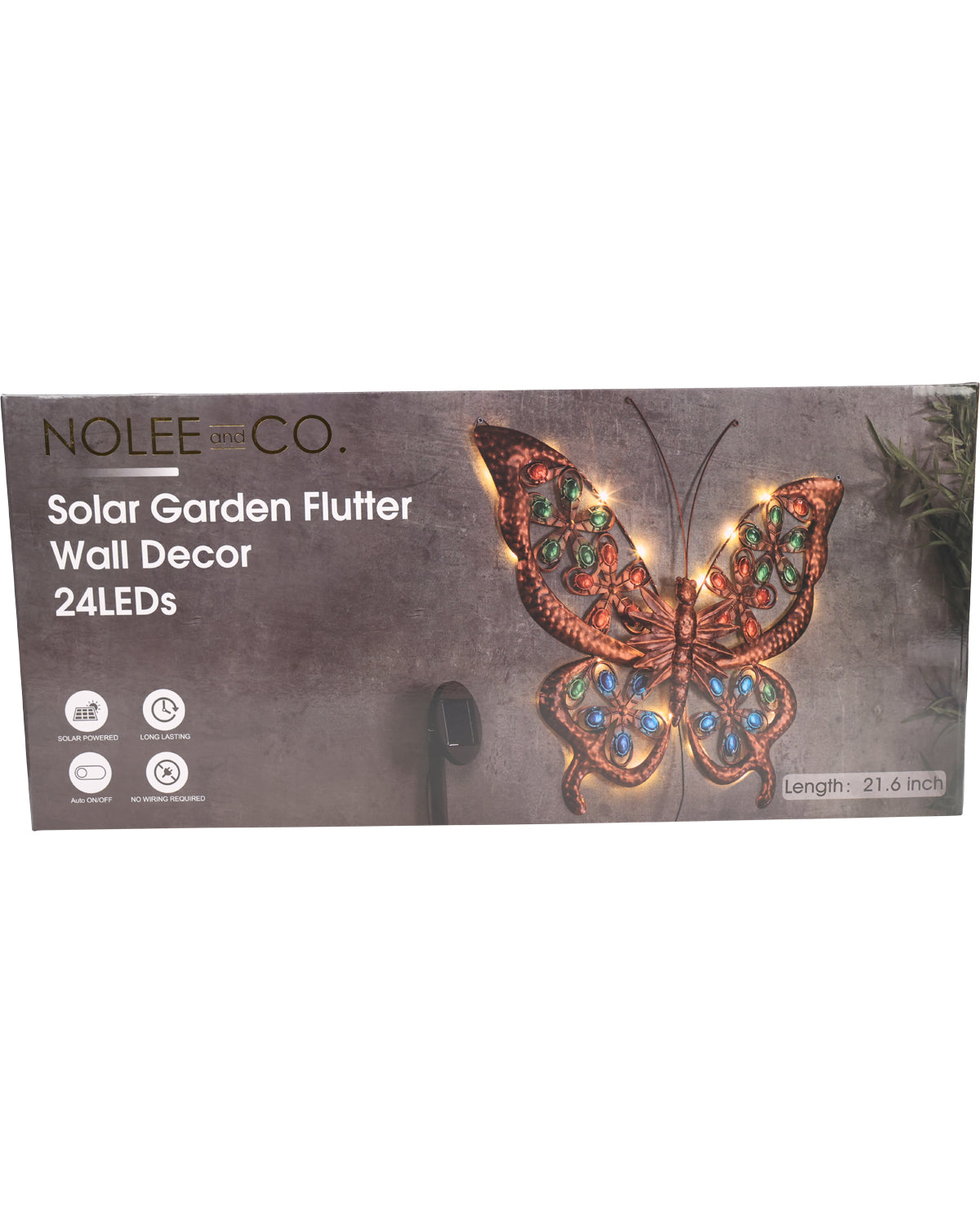 Butterfly Metal Solar Wall Decor