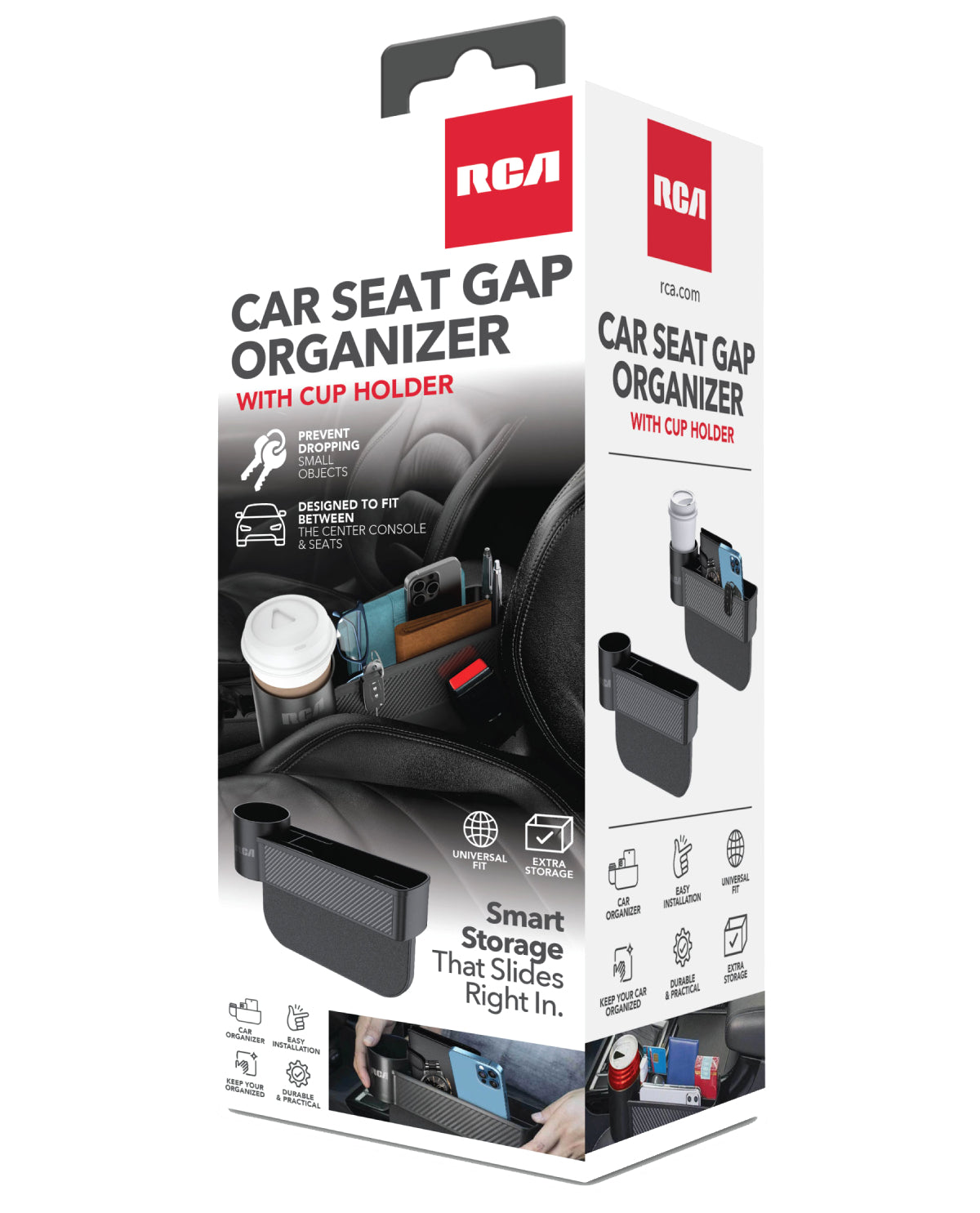RCA Car Seat Organizer With Cup Holder
