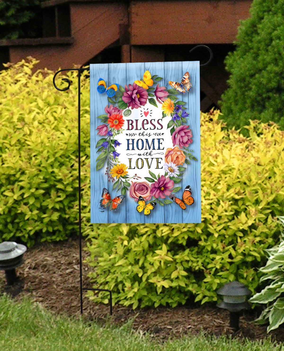 "Bless This Home With Love" Garden Flag