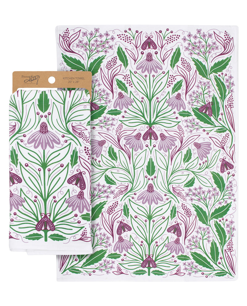 Purple Floral Kitchen Towel