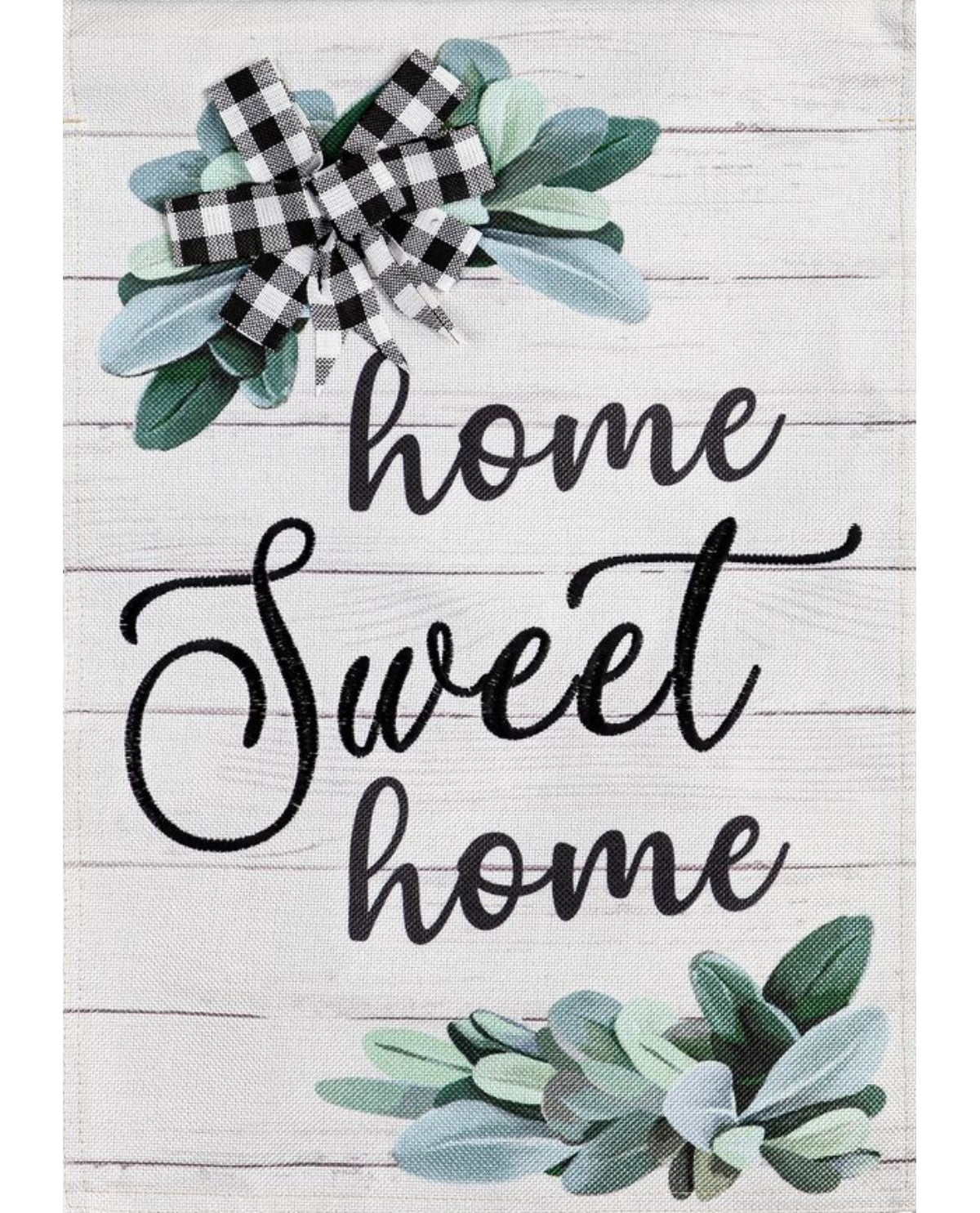 "Home Sweet Home" Eucalyptus Garden Flag