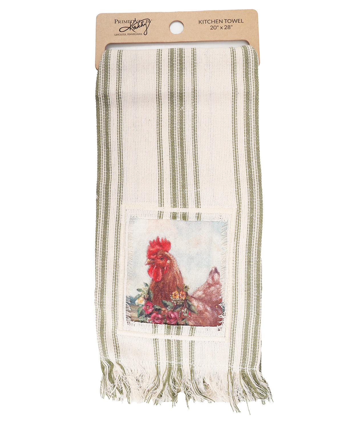 Floral Chicken Tea Towel