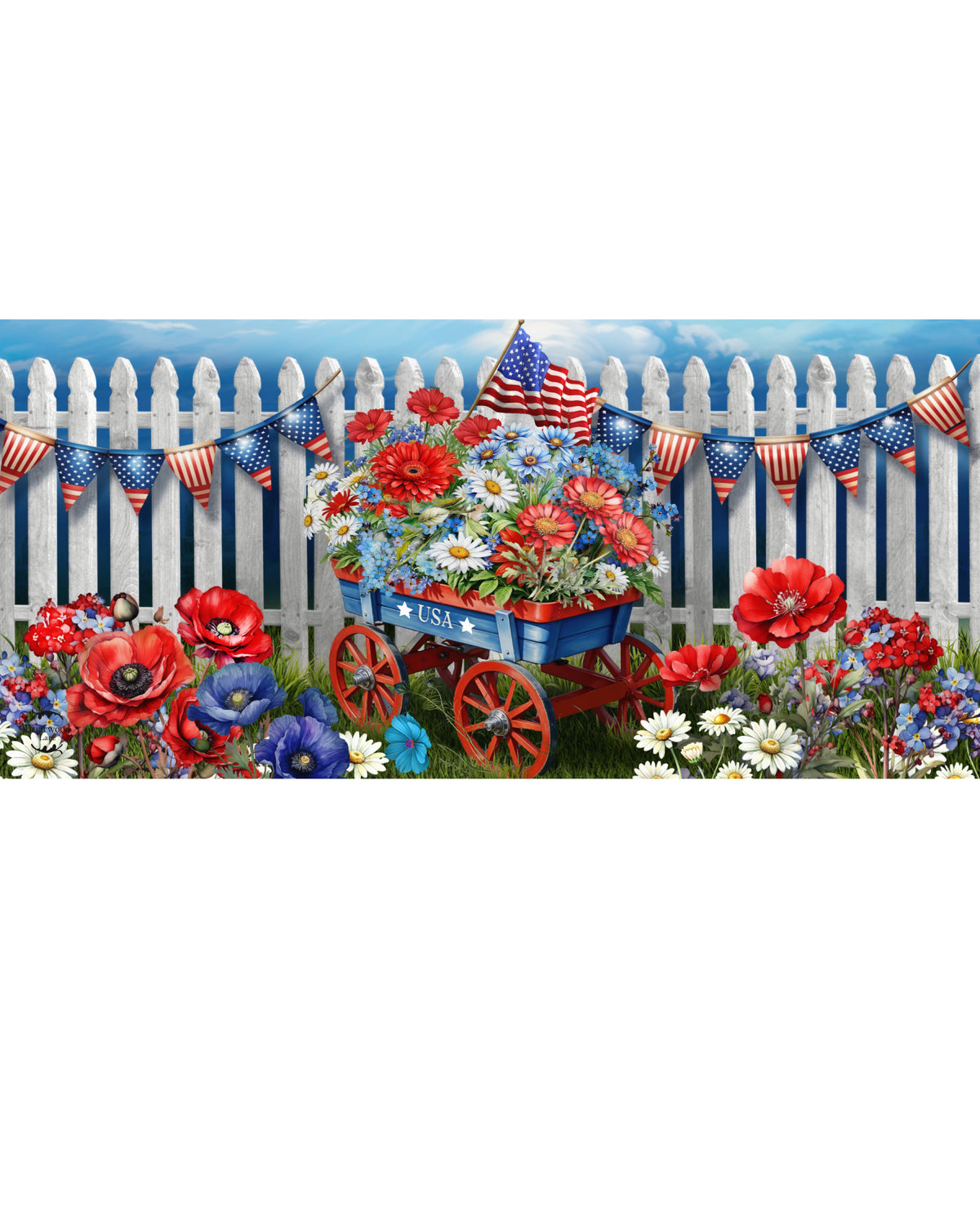 Patriotic Wagon Mini Mat