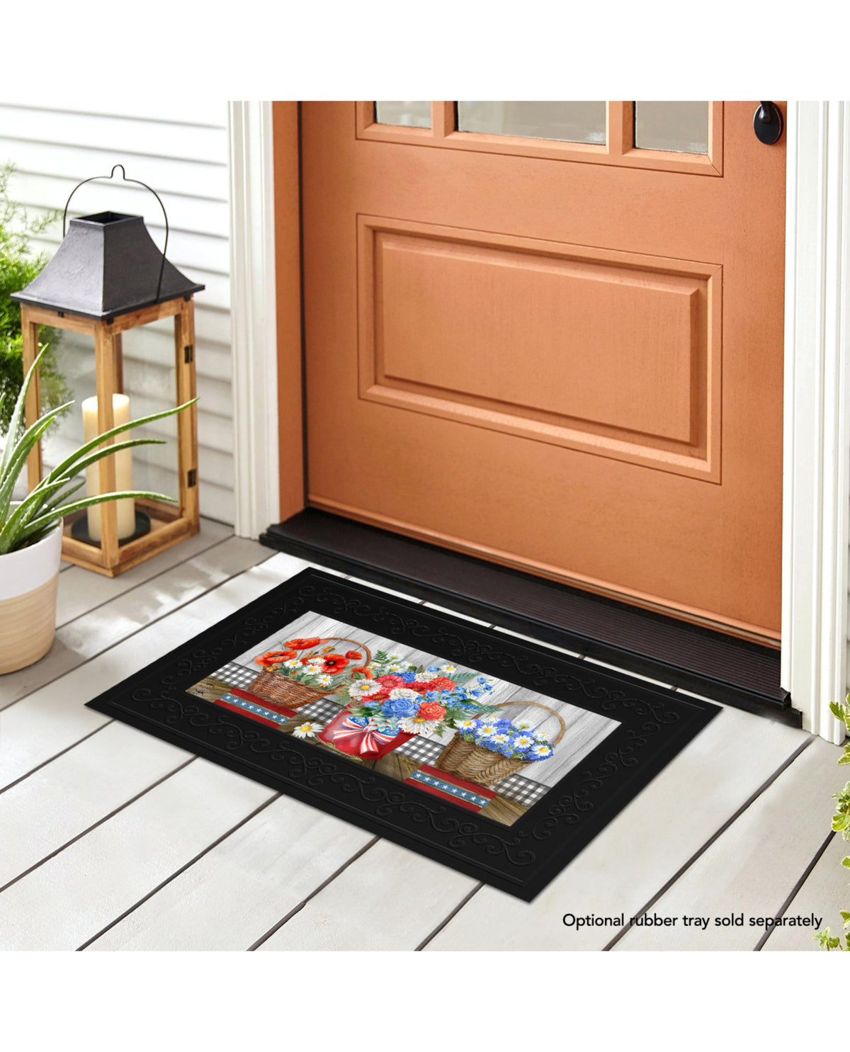 Red, White And Beautiful Mini Mat