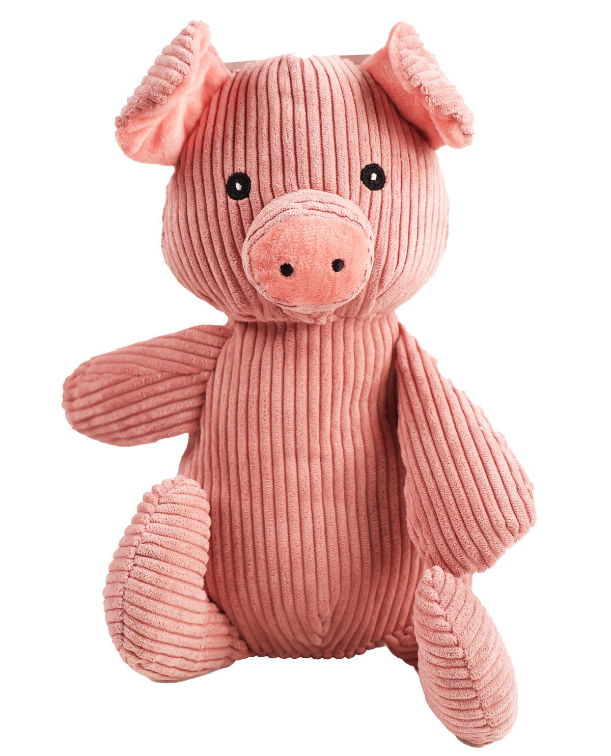15" Corduroy Sitting Pig Dog Toy
