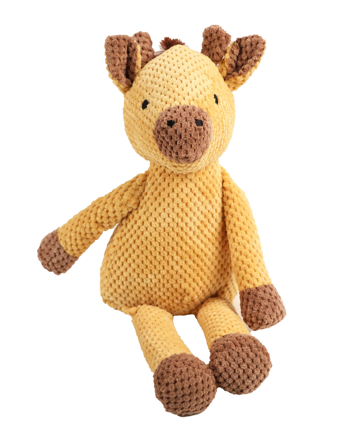 15" Sitting No Spots Giraffe Dog Toy