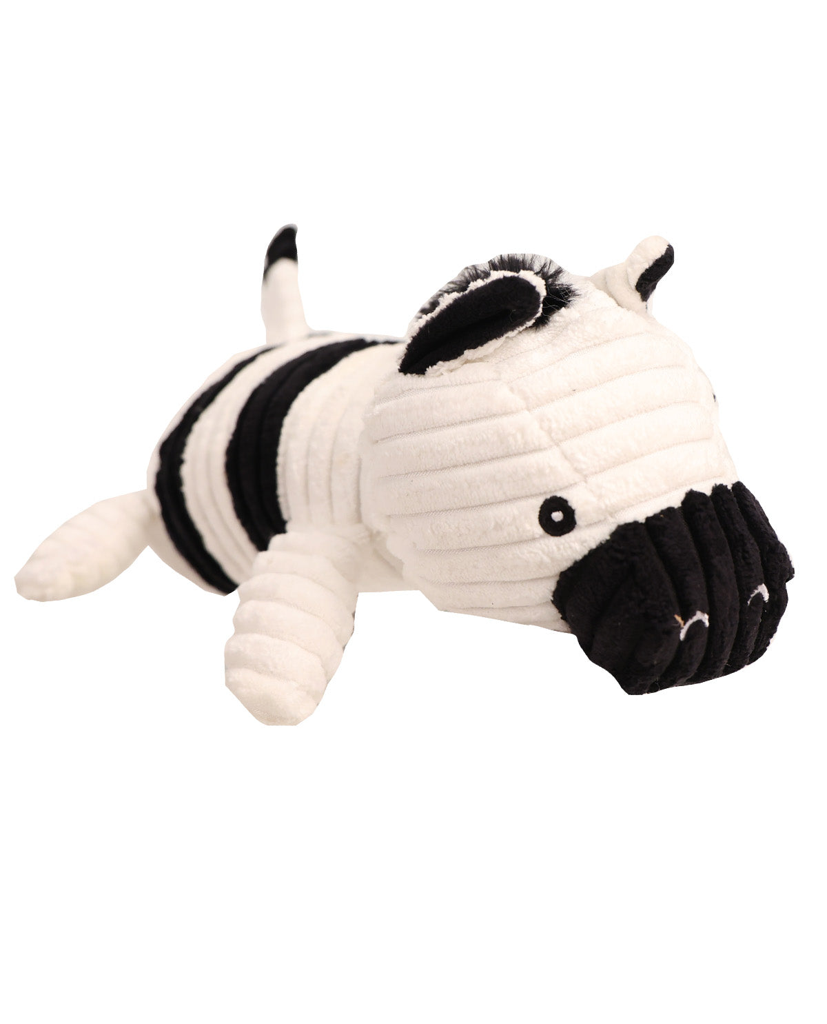 12" Cord Lying Zebra Dog Toy