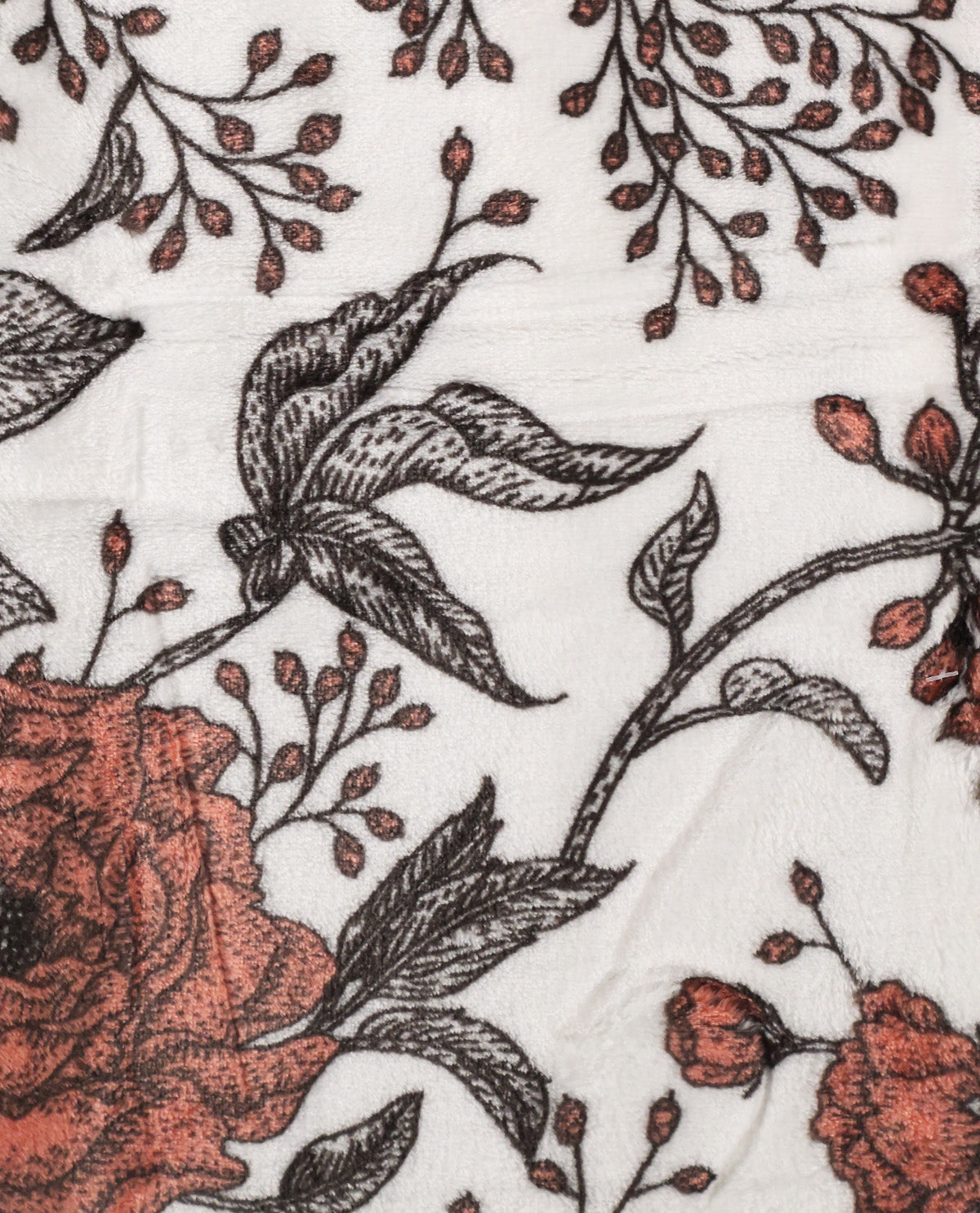 Coral Floral 50x70" Plush Throw
