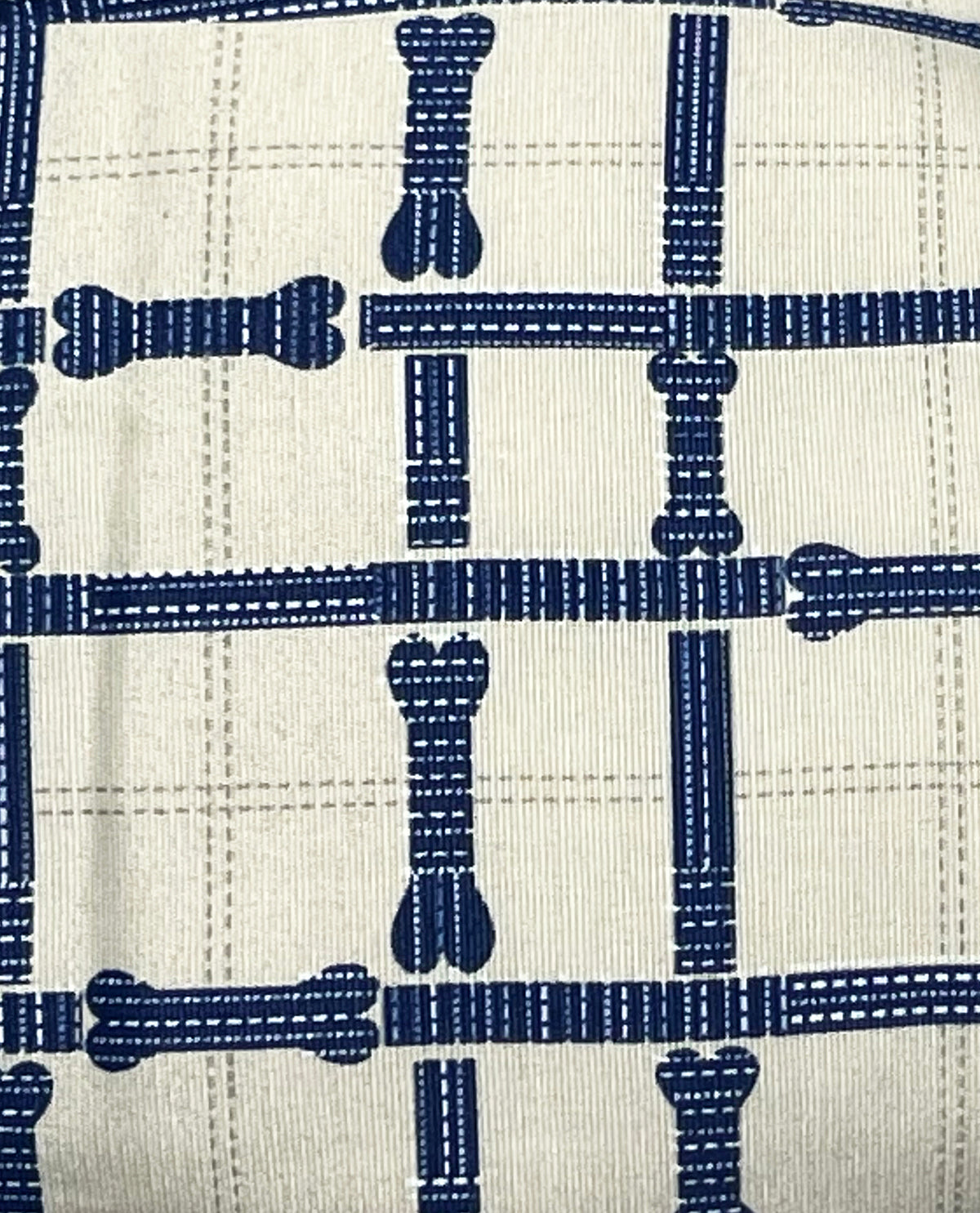 Large Tech Plaid Navy Pet Bed