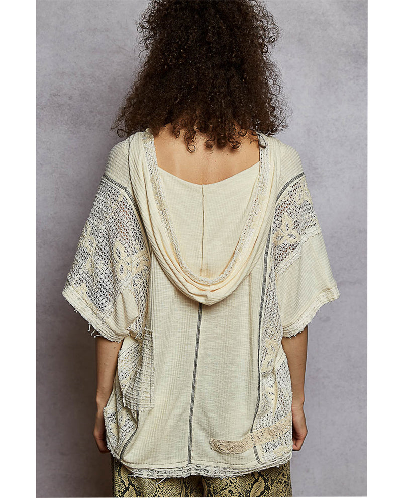 POL Crochet Trim Top Natural