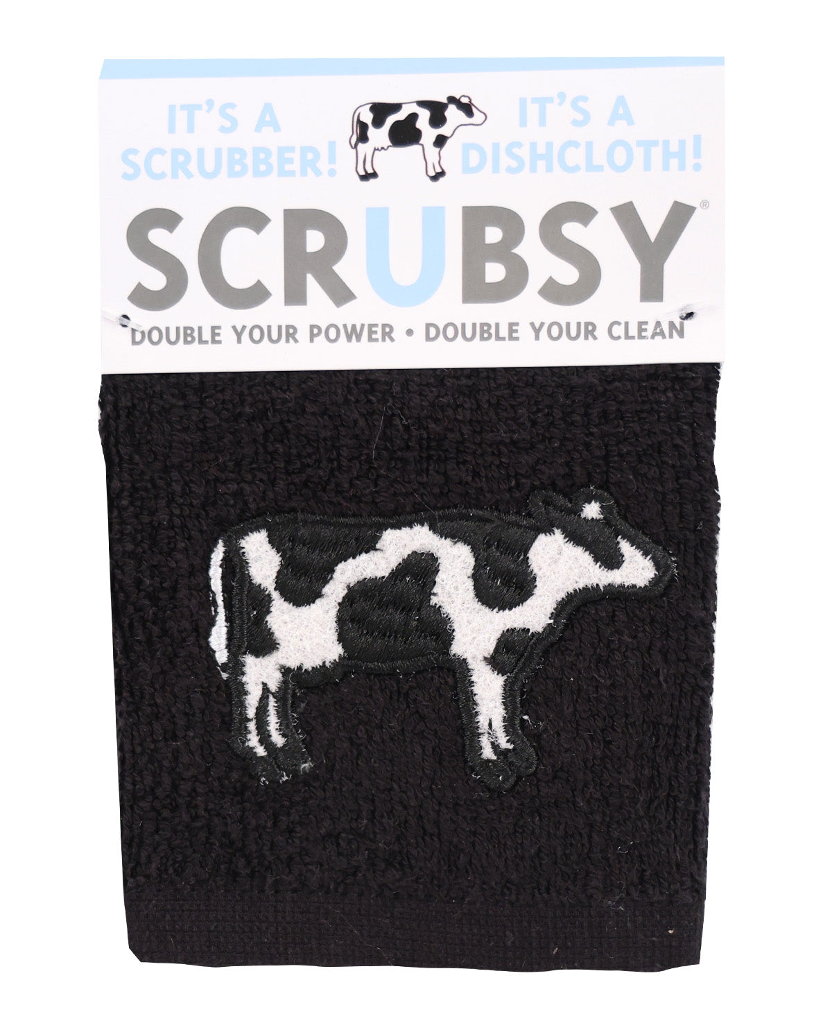 Black and White Cow Scrubsy