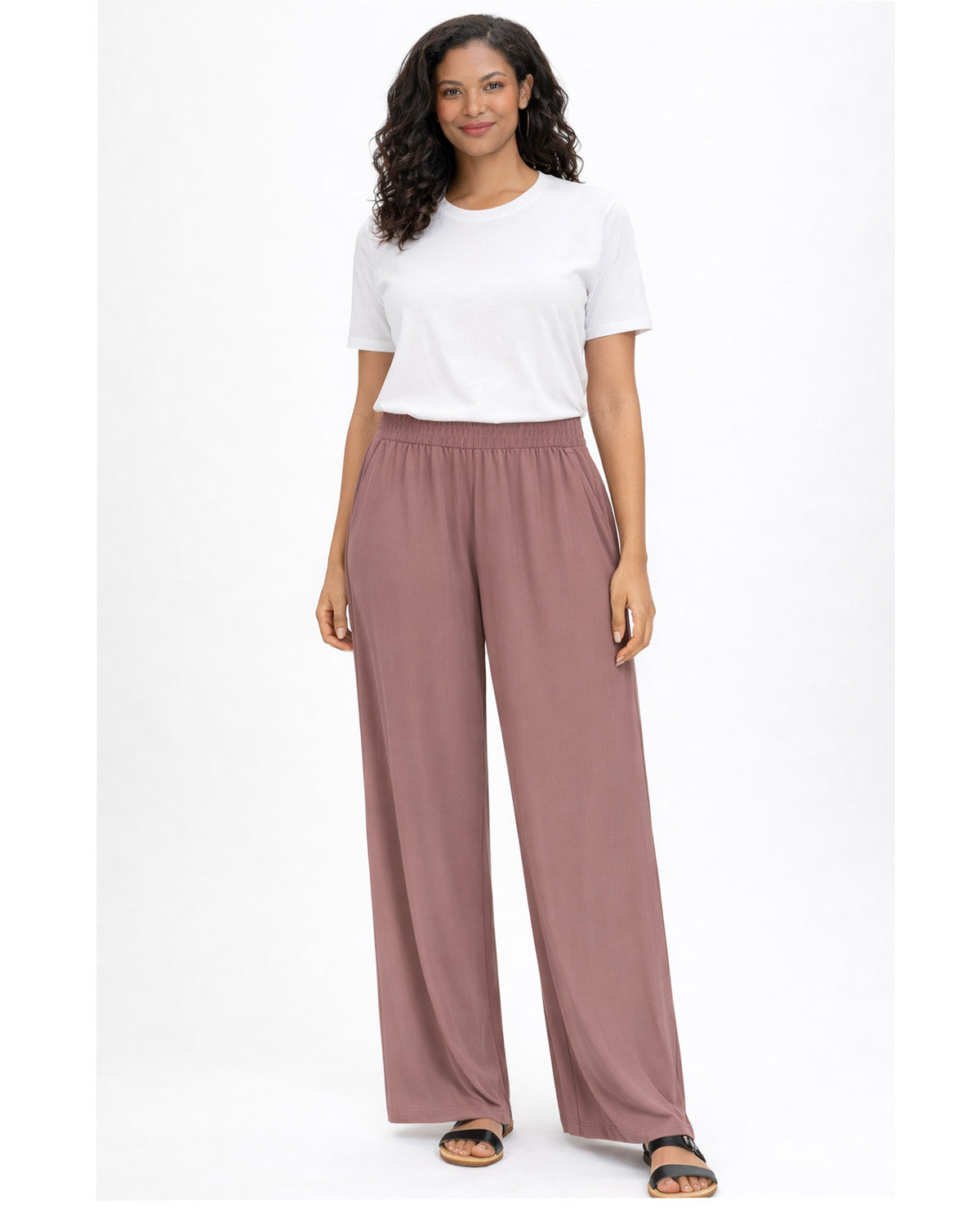Avalanche Woven Wide Leg Pants Mocha