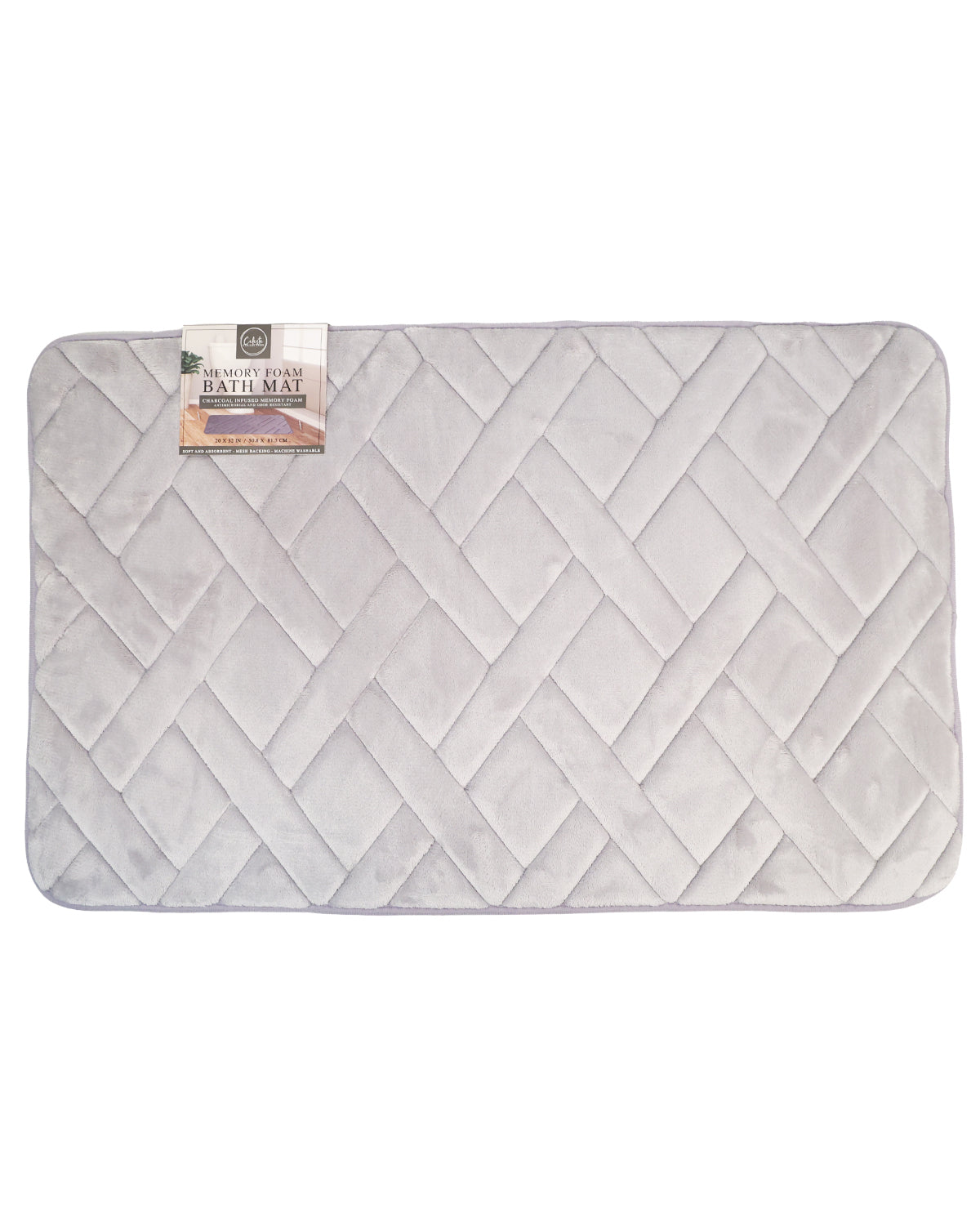 Grey Memory Foam Bath Mat