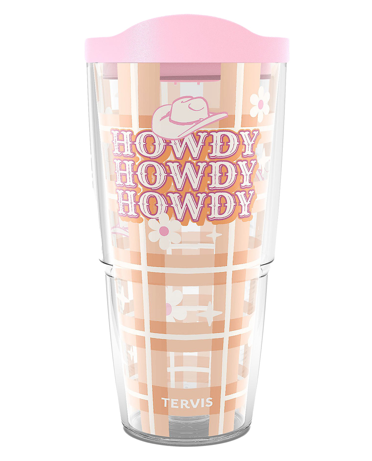 24 Ounce Howdy Gingham Cup