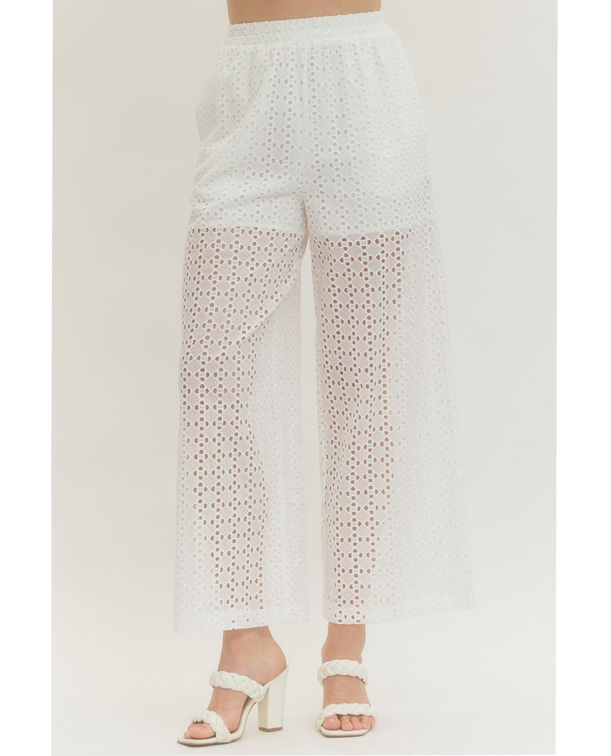 Entro Eyelet Skirt Off White