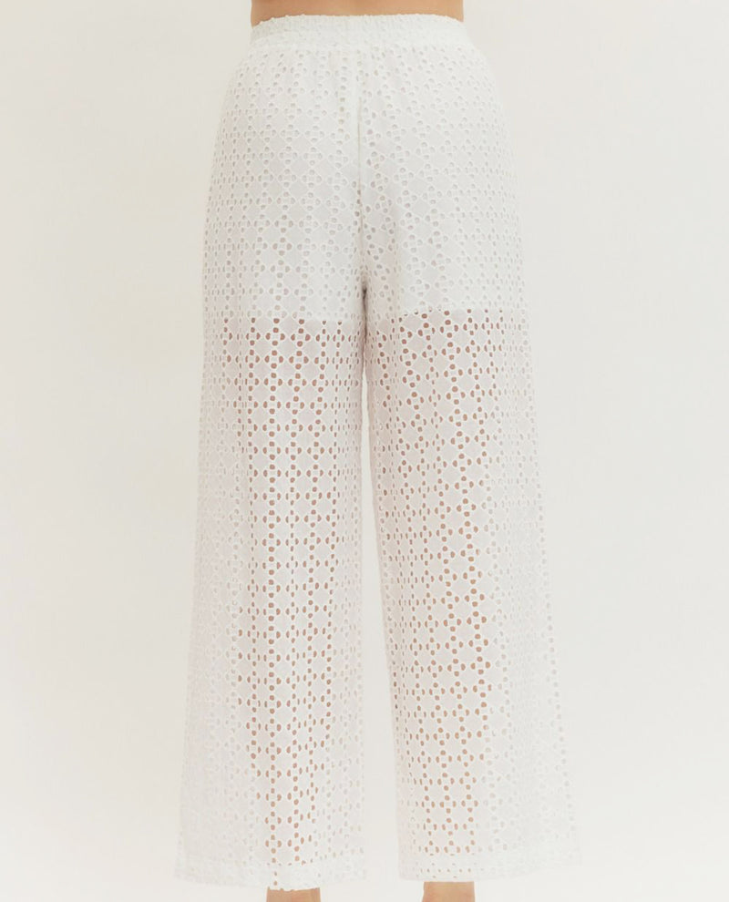 Entro Eyelet Skirt Off White
