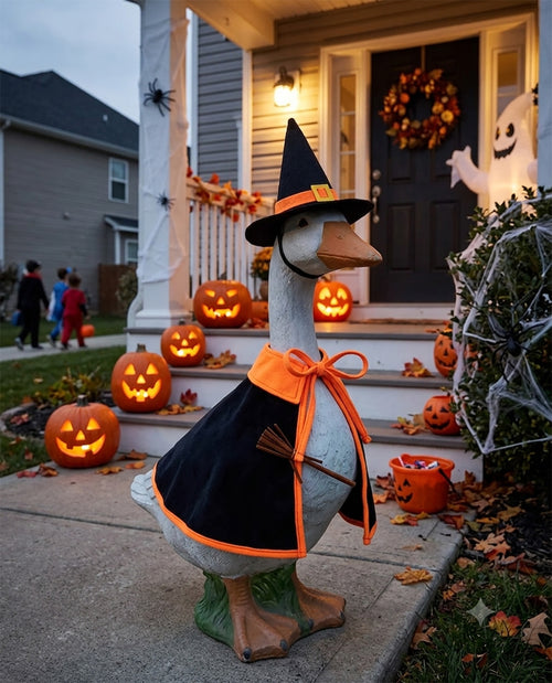 Evergreen Porch Goose Outfit Witch