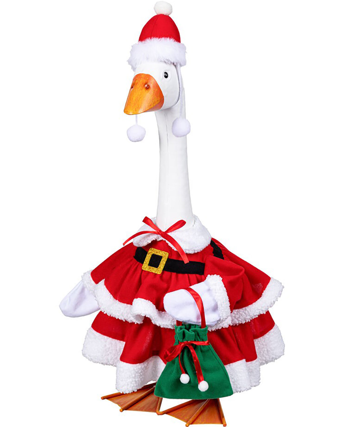 Evergreen Porch Goose Outfit Mr. Claus