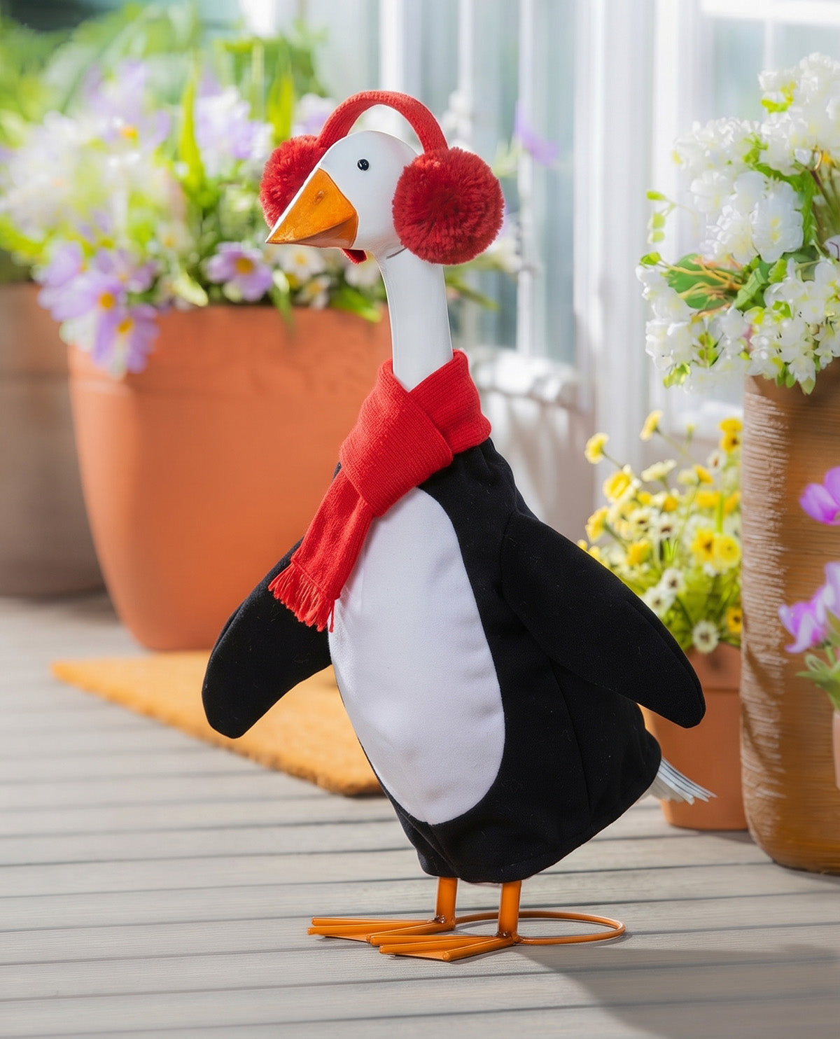 Evergreen Porch Goose Outfit Winter Penguin