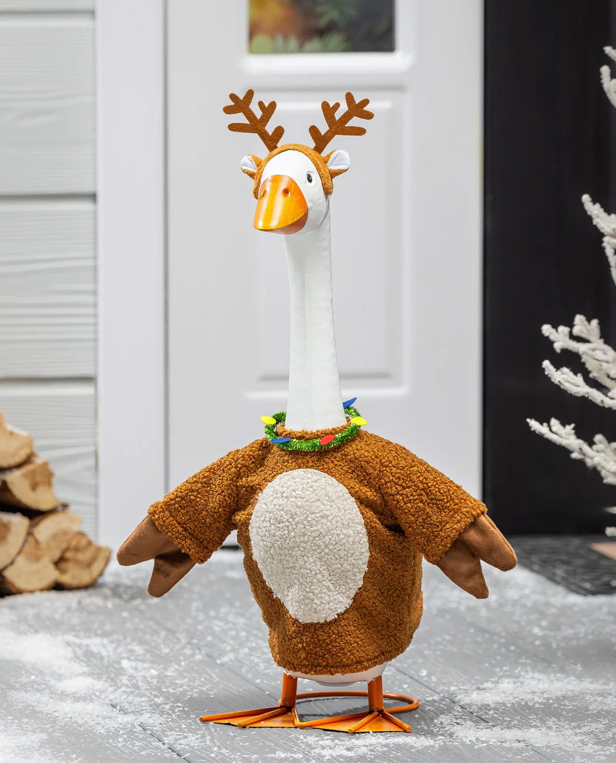 Evergreen Porch Goose Outfit Reindeer