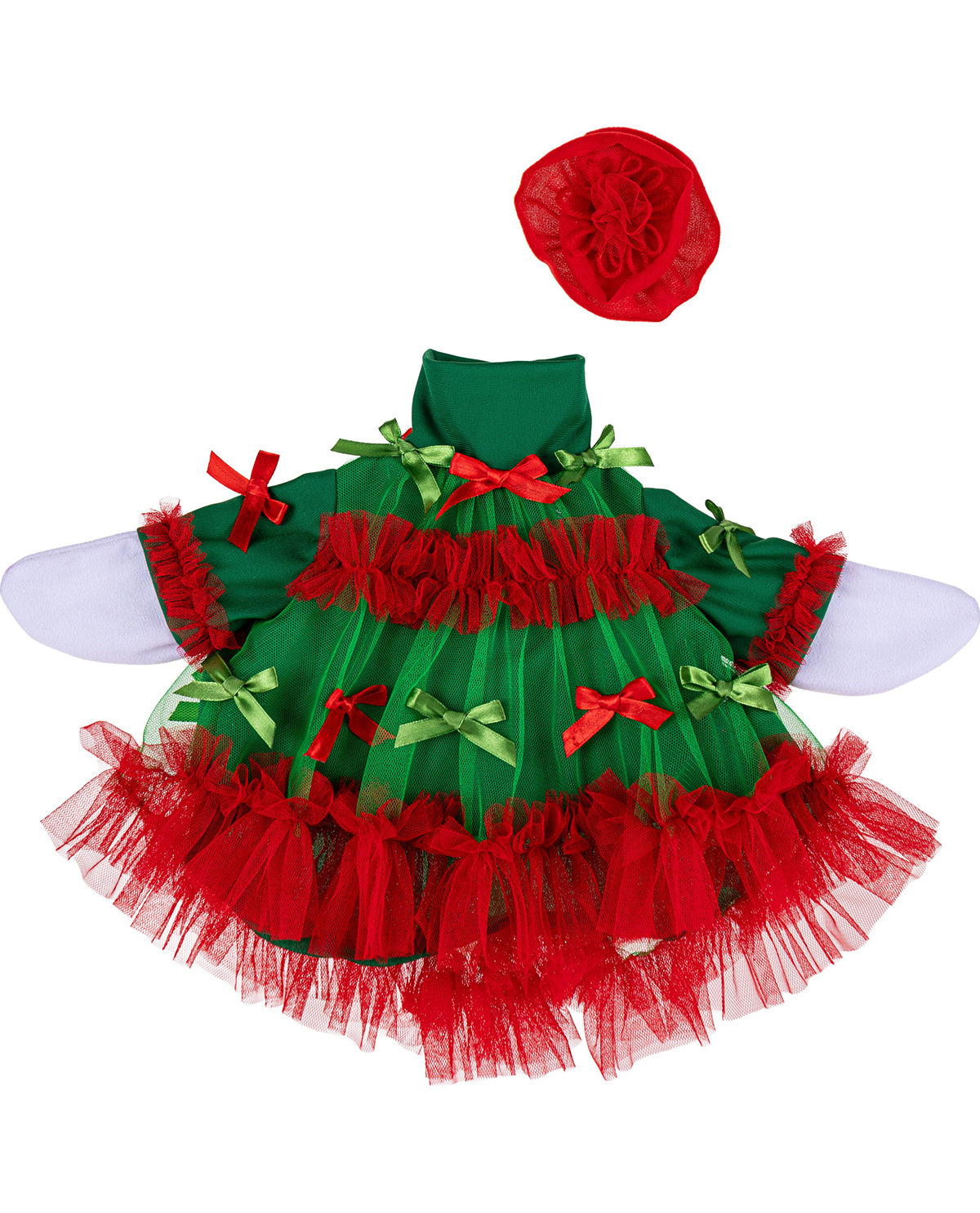 Evergreen Porch Goose Outfit Festive Bows