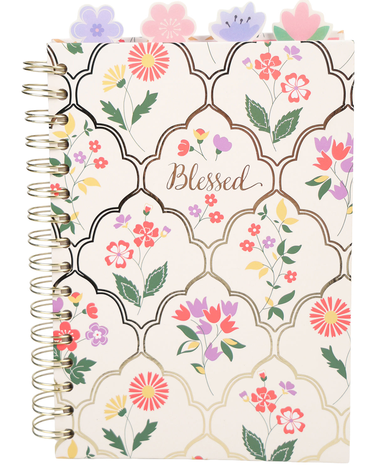 Blessed Floral Sprial Notebook
