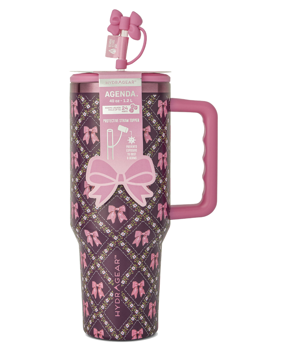 40oz Pink Bow Tumbler