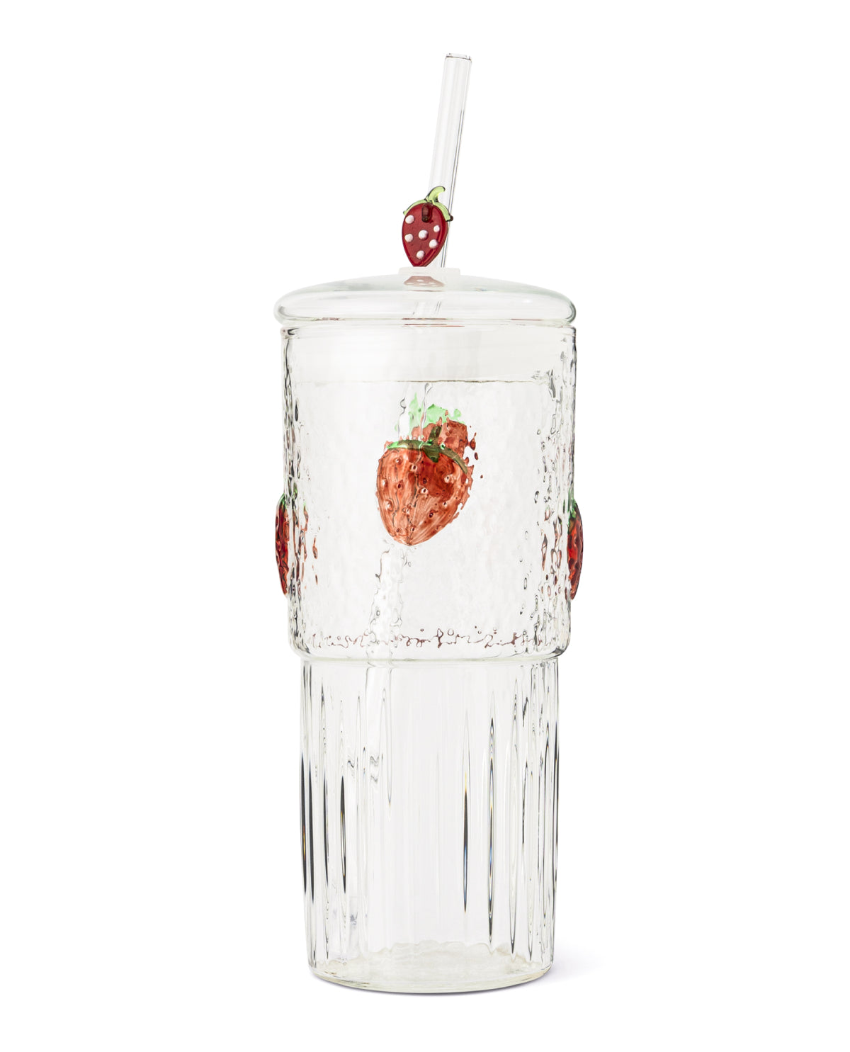 22oz Tumbler With Embossed Icon Strawberry
