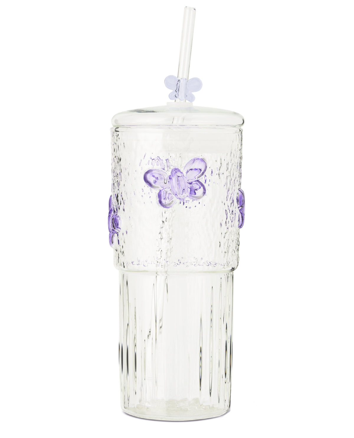 22oz Tumbler With Embossed Icon Butterfly