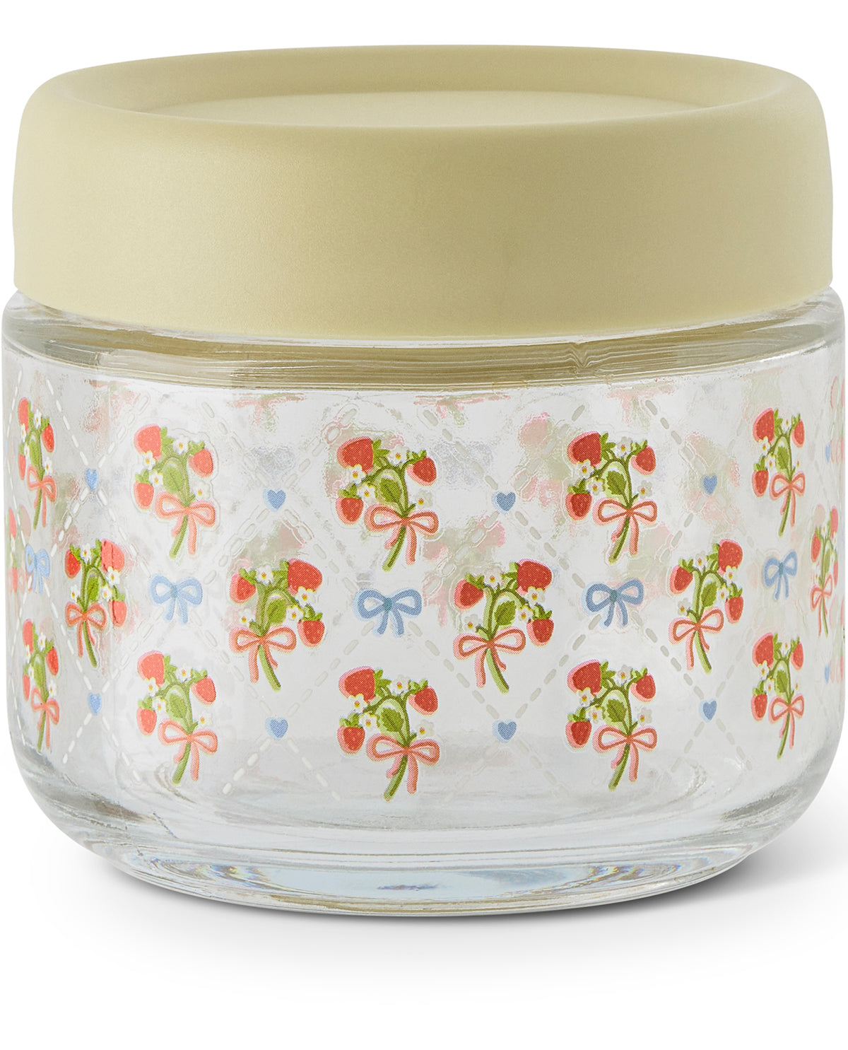 4pk 10oz Glass Jar Set Strawberry