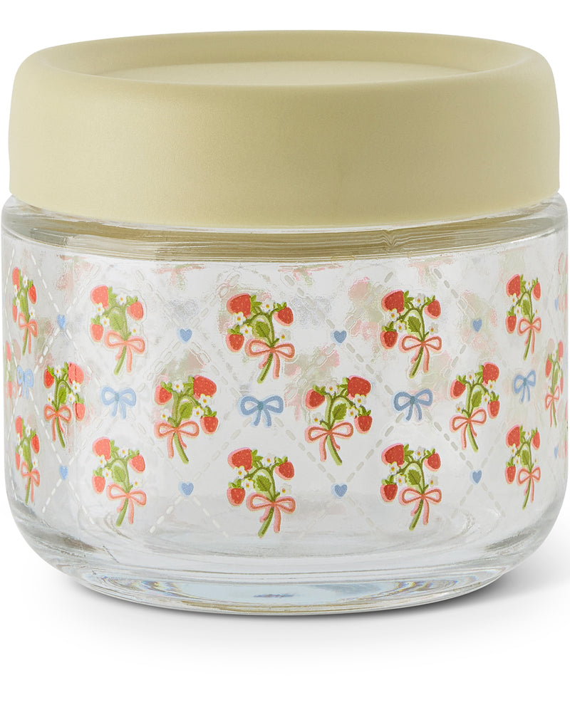 4pk 10oz Glass Jar Set Strawberry