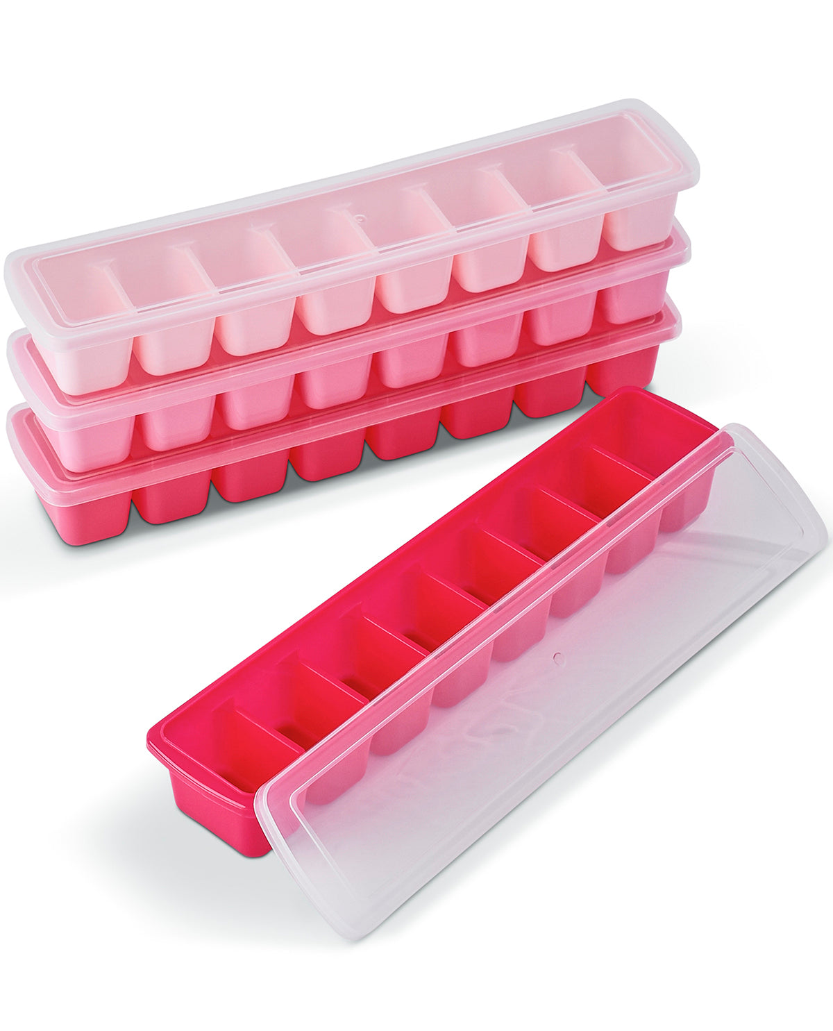 4pc Rect Ice Tray Pink Ombre