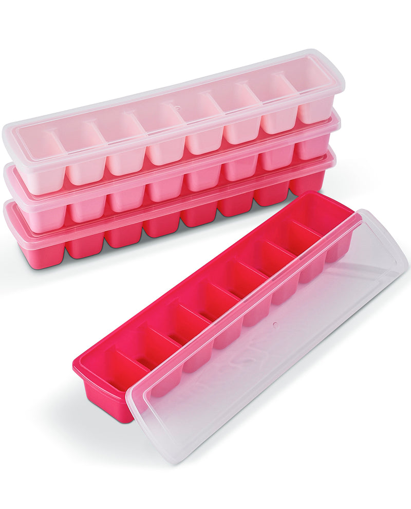 4pc Rect Ice Tray Pink Ombre