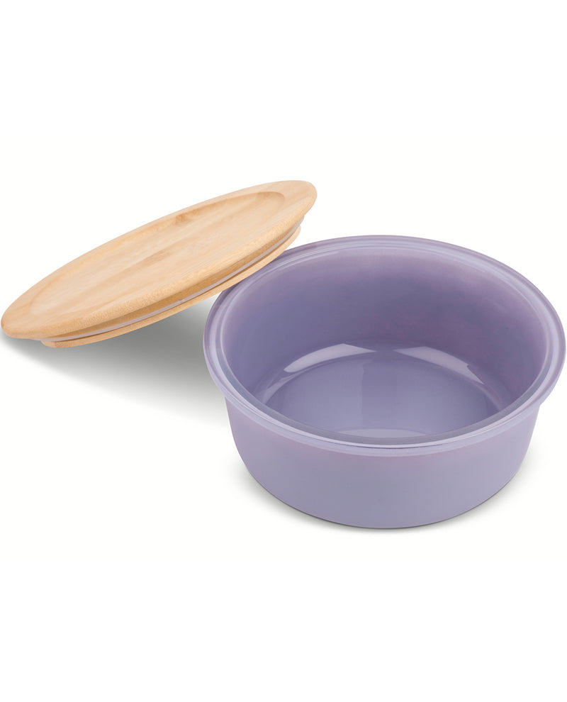 32oz Lilac Round Glass FS With Lid