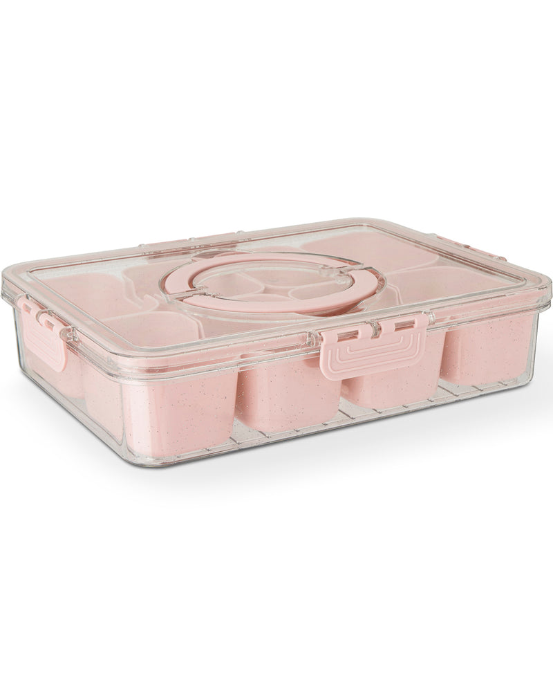 9 Section Glitter Handled Snackle Crepe