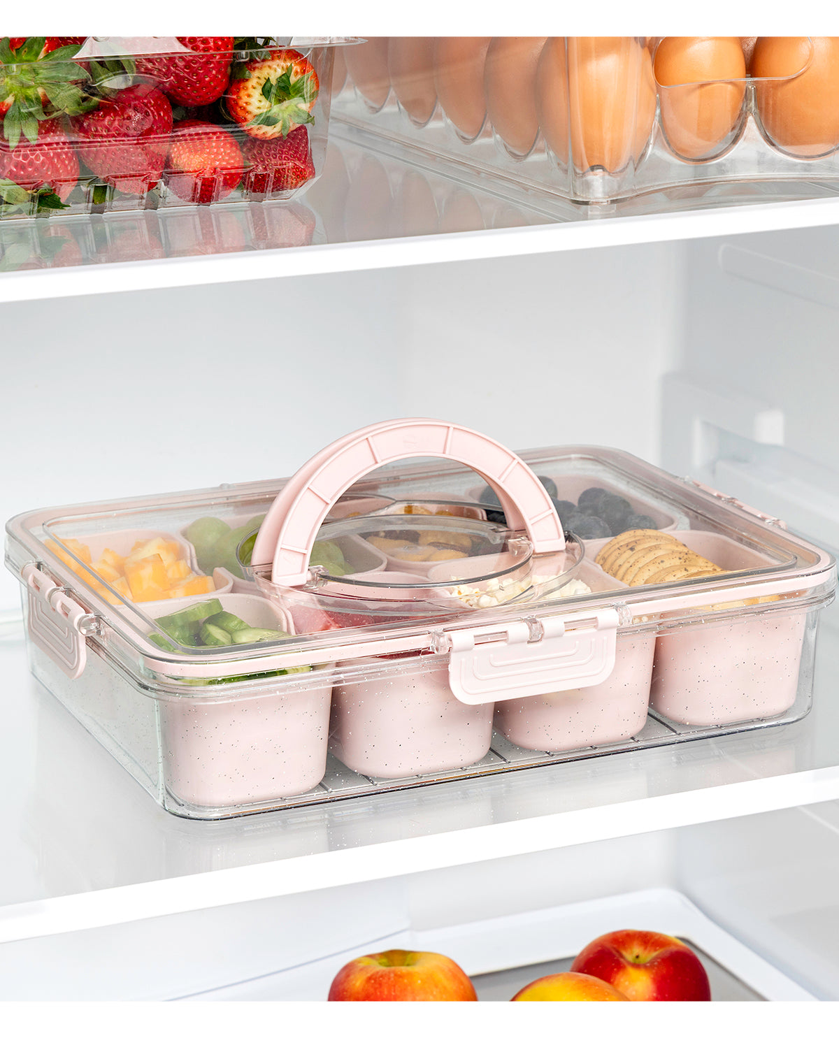 9 Section Glitter Handled Snackle Crepe