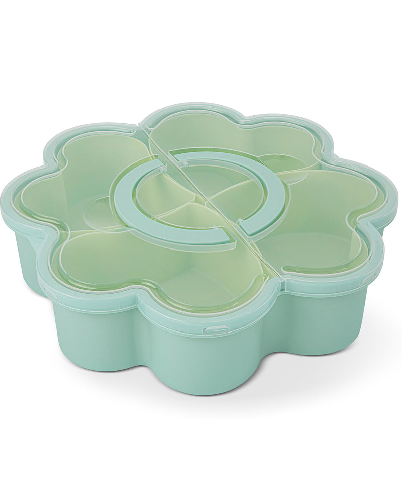 4 Section Flower Snackle Box Green
