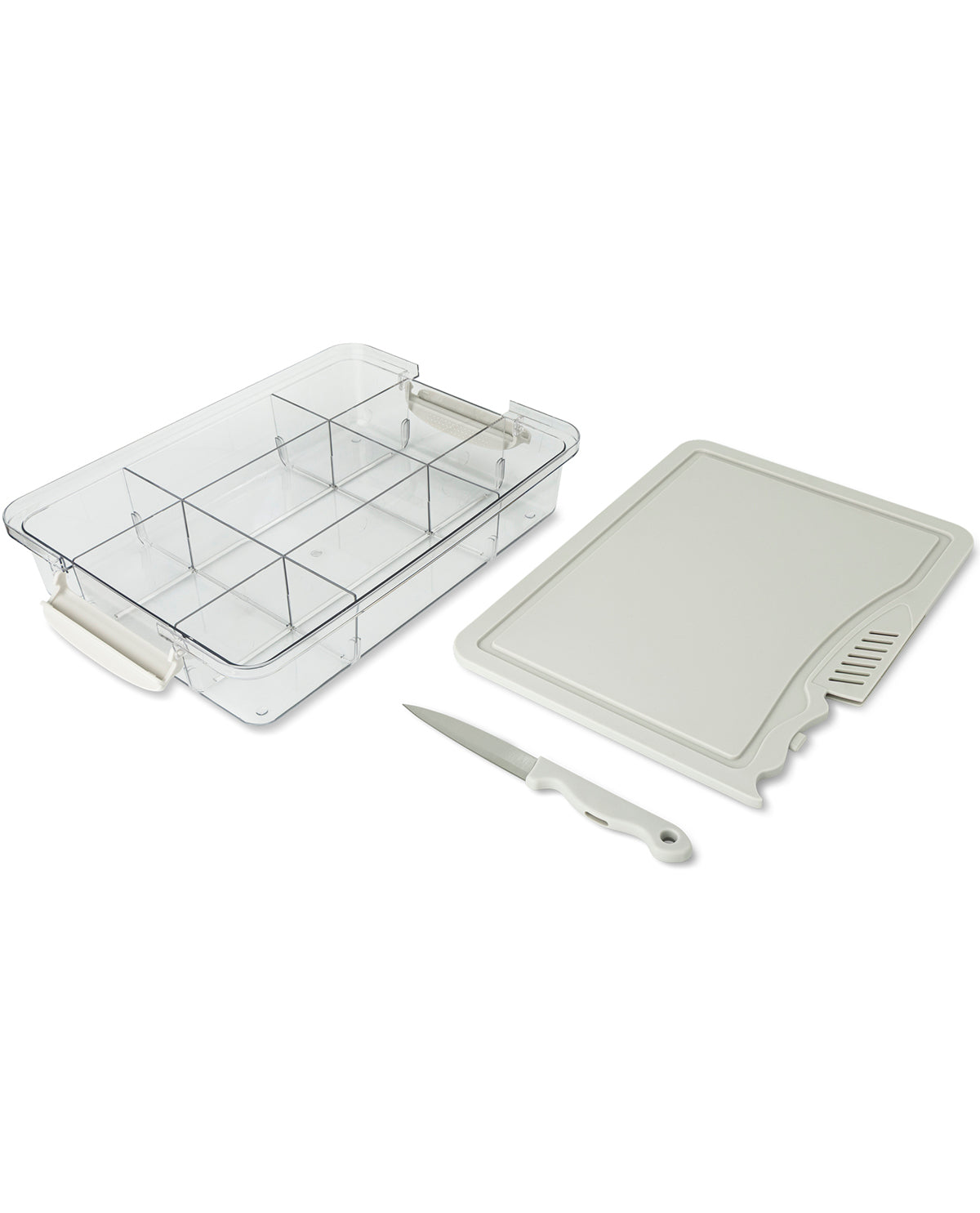 9 Section Snack Box With Built In Knife Board Elephant