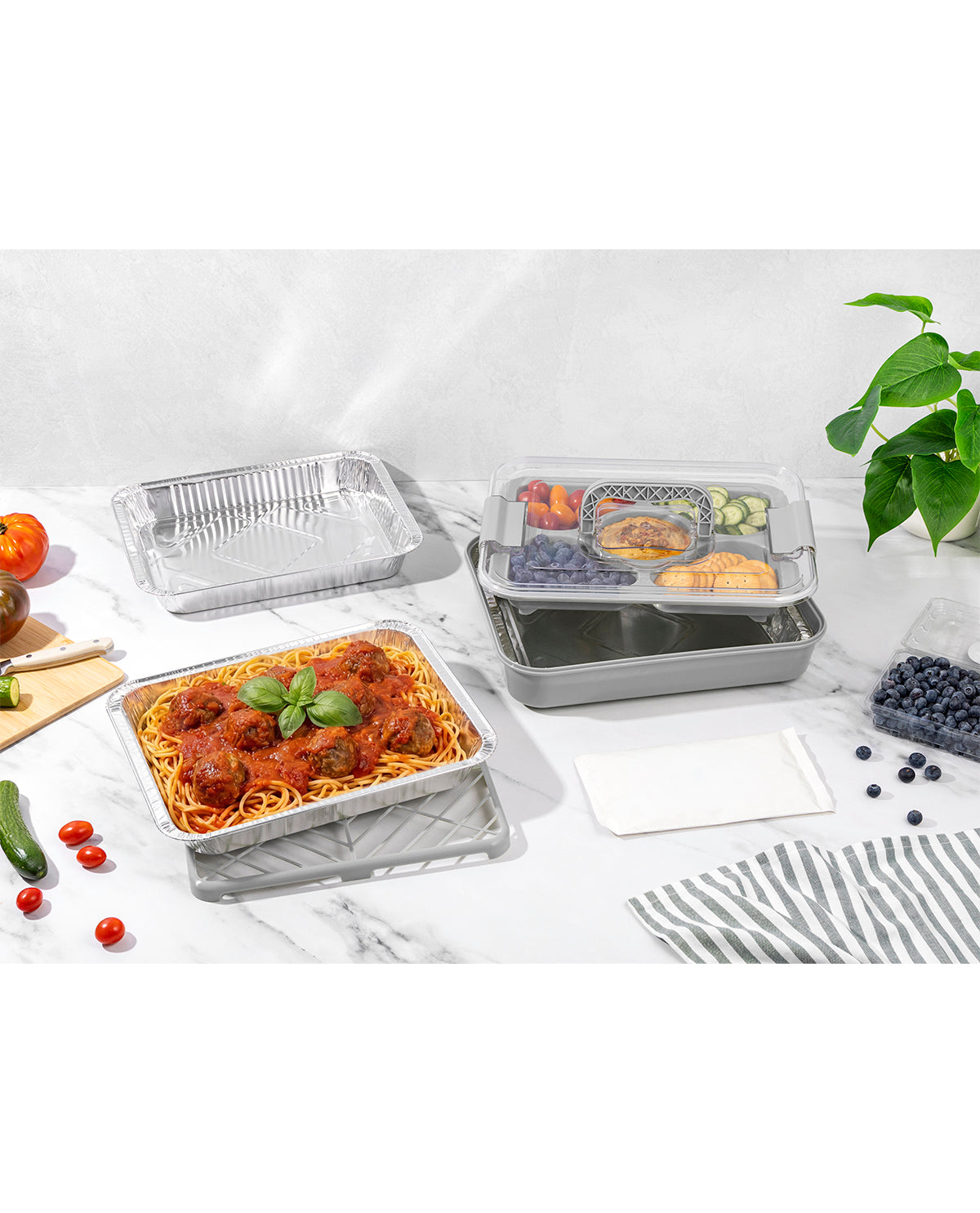 8 Piece Food Storage Serve Set Elephant Charm