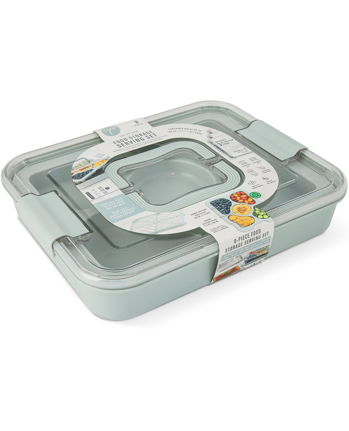 8 Piece Food Storage Serve Set Wavecrest